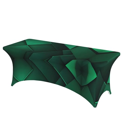 Nappe rectangulaire élasthanne 1,8m EdWal anti-pli motif géométrique chic - 2