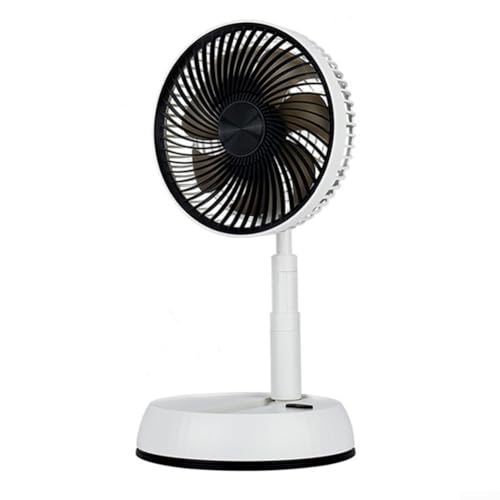 HomeVortex Ventilador de pie, silencioso ventilador oscilante recargable por USB, soporte plegable, control remoto, batería de 5400 mAh, altura ajustable para oficina en casa (1)