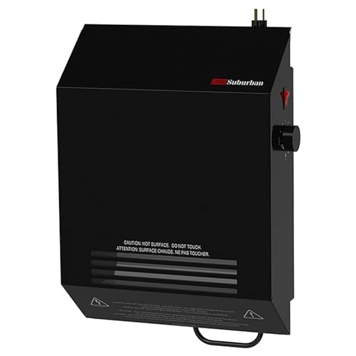 Suburban Wall Mount RV Electric Heater, Energy Efficient Heater, Easy to Mount, Thin, Black (‎2691ABK)