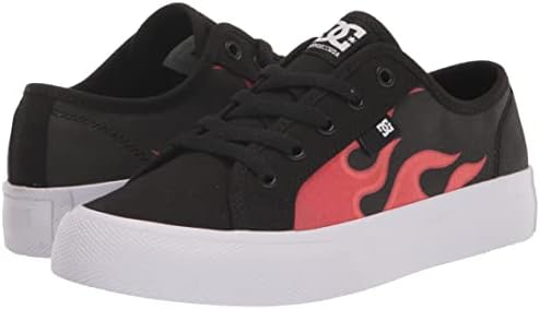 DC Boy's Unisex-Child Manual Youth Skate Shoe, Black/Grey/White, 4 Big Kid | Image 6