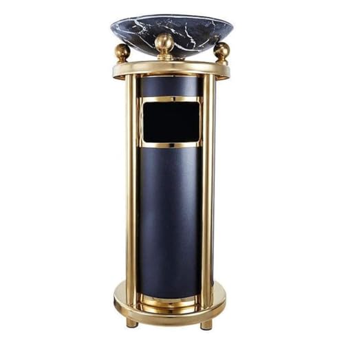 Gabinete de Basura Lujoso Bote de Basura de Acero Inoxidable con cenicero Botes de Basura cilíndricos para Interior y Exterior para Uso Comercial o Interior Bote de Basura Escondit