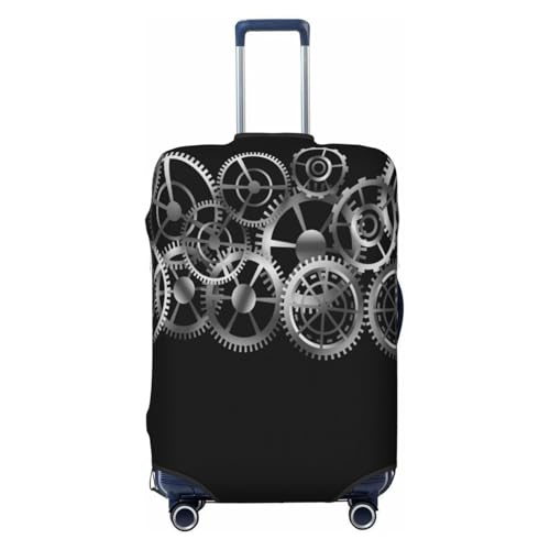 Metalic Gears Luggage Cover for Suitcase, Suitcase Cover Protector Fit 25-28 Inch Luggage Travel Accessories, L