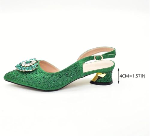 Escarpins nigérians haut de gamme et sac de mariage orné de strass - 4