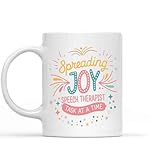 Funny Gift Idea Funny Gift for Speech Therapist, Spreading Joy Speech Therapist At a Time, Present for Coworkers, Friends 11 Oz White Ceramic Coffee Mug -  Zaltie Wala