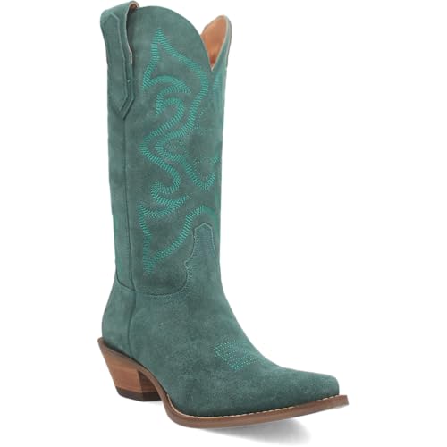 Image of Dingo Womens Out West Embroidered Snip Toe Casual Boots Mid Calf Mid Heel 2-3 inch