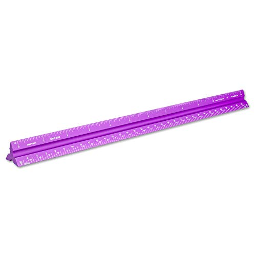 Image of Alumicolor Aluminum Architect Solid Drafting Scale, 12IN, Purple