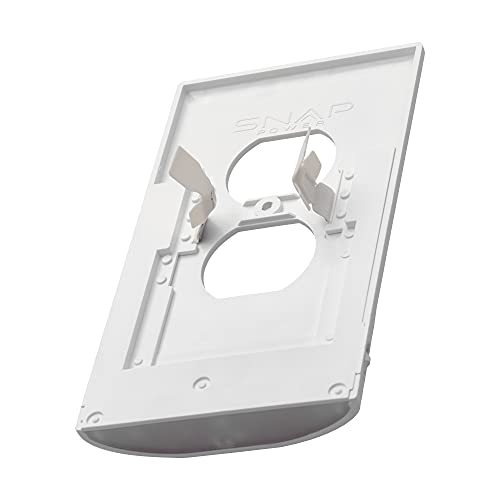 Image of SnapPower Single MotionLight [for Decor Outlets] - Motion Detecting LED Night Lights Built-in to Wall Plate - Bright /Dim /Off Options - Auto On /Off Sensor - (Decor, White)