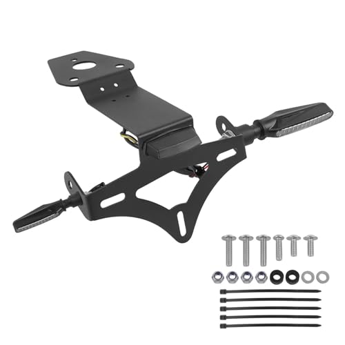 BTCTLPLMKK For Daytona 660 2024 2025 用 ウィンカーナンバープレートホルダー フェンダーエリミネーターブラケット バイク用 ナンバープレートステー(Led-Signal Light)