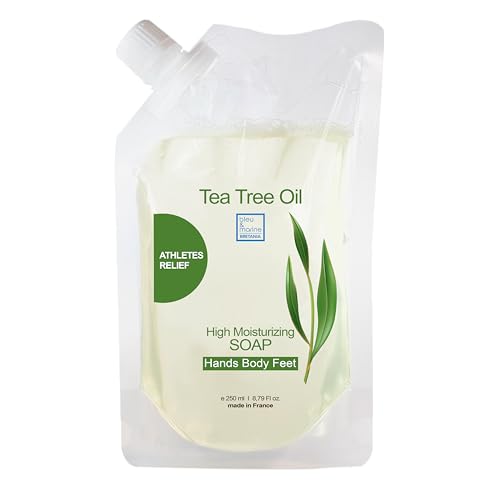 Therapeutische Seife Teebaum ätherisches Öl Antimykotische Nachfüllung 250 ml- SOS Läuse-Shampoo Infektionen Gel Akne Seife