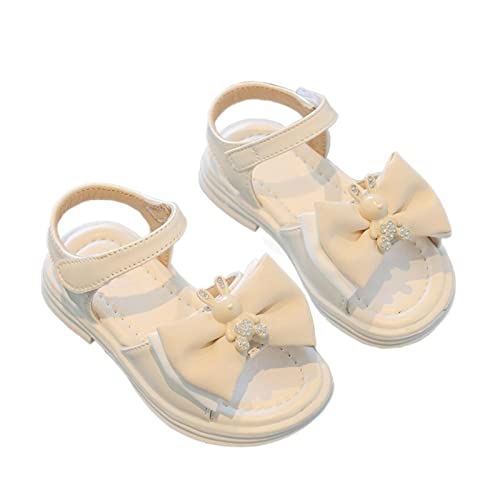 sfdgfhyf 2 to 8Years Toddler Girls House Shoes Girls Fashion Sandals Summer Korean Edition Soft Sole Cute Bow Beach Shoes