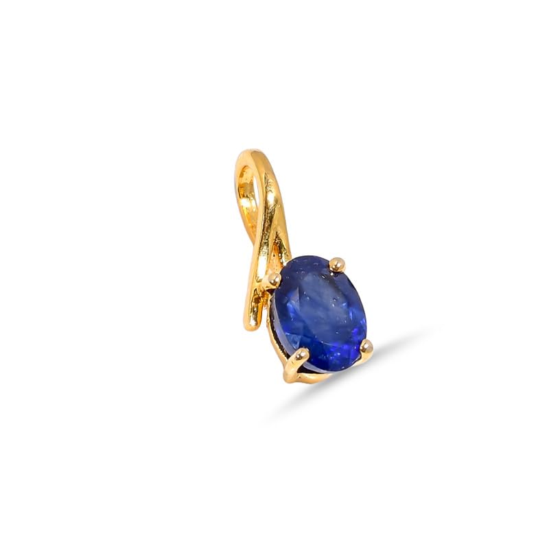 Pendentif saphir bleu naturel et collier argent pour sublimer votre tenue de soirée