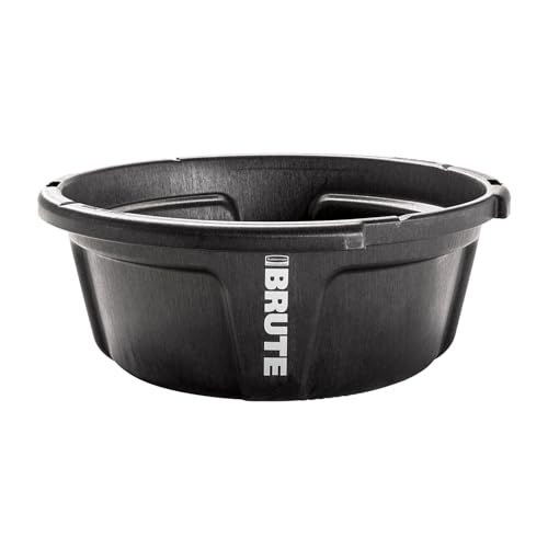 Rubbermaid Commercial Products Brute 6-Gallon Animal Pan Feeder, RigidCell Construction,