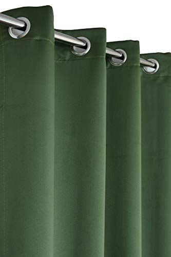 Image of Premium Blackout Solid Curtain for Home 100% Opaque Curtains for Long Door 9 Feet,Pack of 2,Dark Green