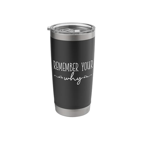 Funny Sarcastic Inspirational Quote, Remember Your Why Stainless Steel Insulated
