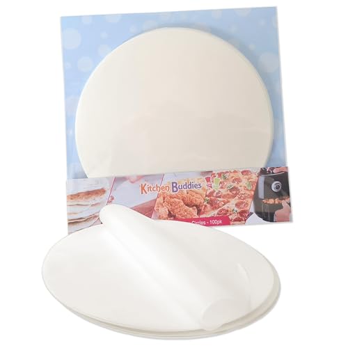 Kitchen Buddies Greaseproof Baking Parchment Circles - 6, 7, 8, 9 & 10 Inch - Pre-Cut Round Tin Liner Papers - Choose Size & Quantity (20, 8 Inch / 20.3cm)