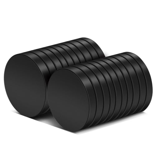 Image of 20Pcs Small Magnets, 20x3mm Rare Earth Magnet Black | Small Strong Magnets for Crafts, DIY, Whiteboard, Kitchen
