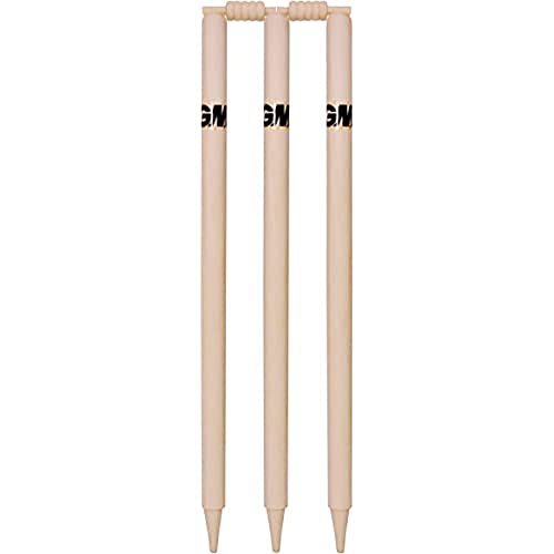 GM Bleached & Polished Cricket Stumps Set