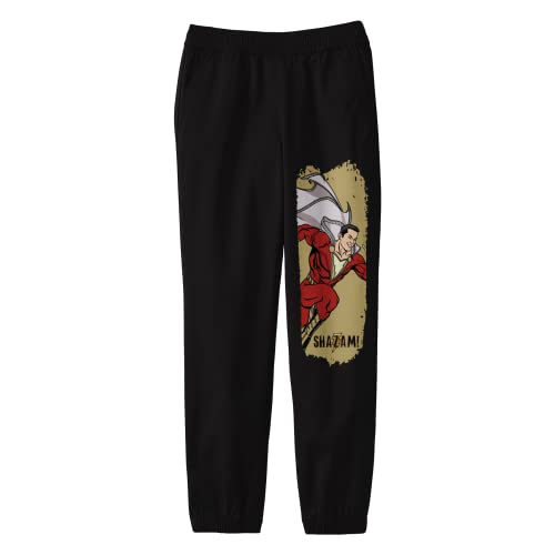 Shazam! Movie Grunge Frame with Character and Logo Youth Black Graphic Jogger Pants - Main Image