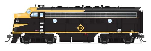 Broadway Limited 6684 EMD F7A, Erie 711D, Black & Yellow, Paragon4 Sound/DC/DCC, HO