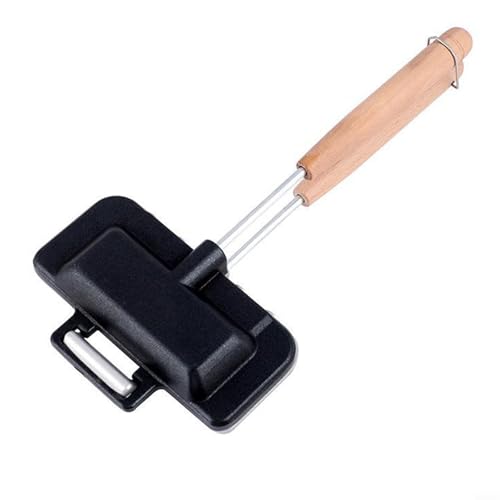 Yuanpgky Sandwich Maker - Padella portatile in lega di alluminio con manico staccabile, padella per sandwich antiaderente, per uova, panini, omelette, bistecche, hot dog