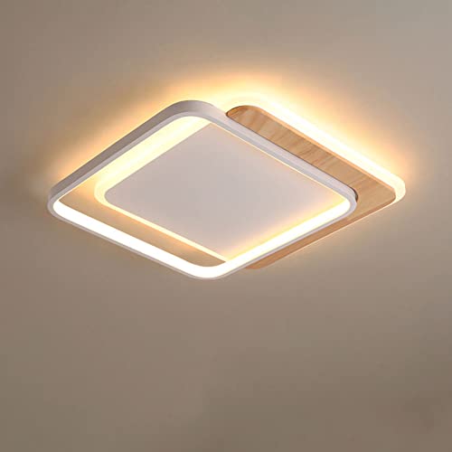 IOPILJKL Nordic Square Deckenleuchte Innen-LED-Deckenleuchte Ultradünne Deckenleuchte Unterputz Deckenleuchten Dreifarbige dimmbare Deckenleuchte Wohnkultur Für Schlafzimmer Hotel Wohnzimmer Cover