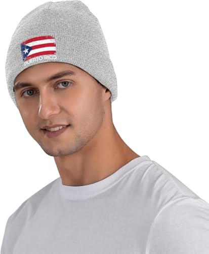 Tuquet bonnet tricoté drapeau vintage unisexe noir extensible - 4