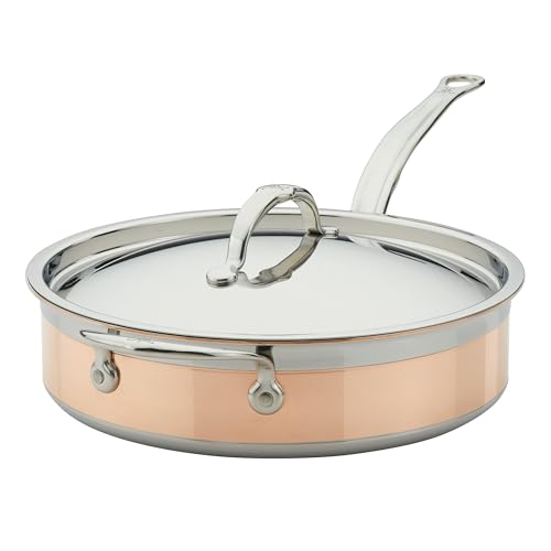 Hestan - CopperBond Collection - 100% Pure Copper Sauté Pan, Induction Cooktop Compatible, 3.5 Quart