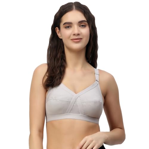 Image of Floret Women's Pure Cotton-Fabric Non Padded & Non-Wired Cut & Sew /Full Coverage Bra