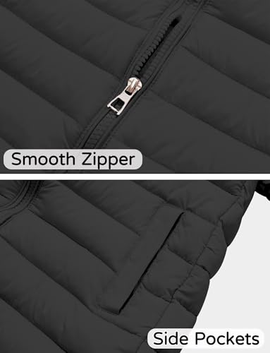 Happy Cherry Girls Boys Long Lightweight Hooded Puffer Jacket Puffer Down Coat Winter Fall Outerwear Warm4