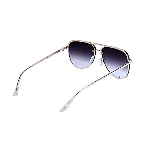 EVEE Rimless Aviator Sunglasses For Women with Metal Frame - (Change)2