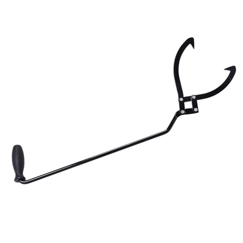 10in Maximum Opening Steel Log Grabber Lifter, Heavy Duty Wood Moving Tool with Easily handling for Fire Pit Indoor Outdoor
