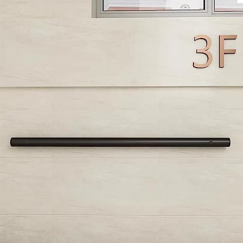 Pasamanos de escalera para escaleras de interior y exterior Barandilla de 10 pies / 3 metros Montado en la pared Tubo de metal negro industrial Pasamanos para escaleras, diámetro 5,1 cm ( Size : 30cm