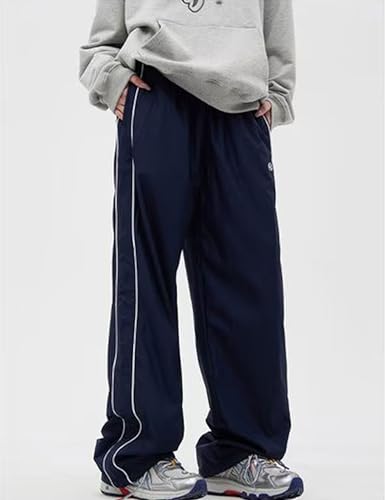 Mens Drawstring Sweatpants Y2k Baggy Track Pants Harajuku Parachute Pants Lightweight Sweatpants4