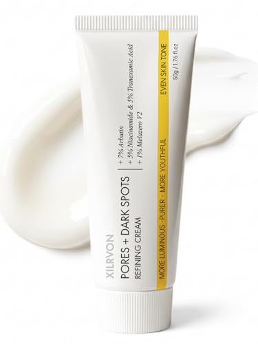 EELHOE Pores + Dark Spots Refining Cream with Arbutin Niacinamide Tranexamic Acid & Melazero | Pore-Minimizing Gentle & Hydrating Daily Moisturizer Suitable for Sensitive Skin 50g (1 Pack)