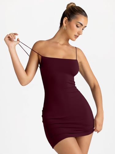 Image of LILLUSORY Women's Mini Sexy Bodycon Dress 2026 Spring Summer Going Out Short Backless Party Club Dresses Y2k Clothes