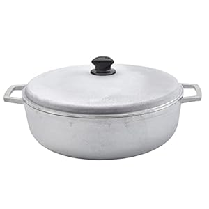 IMUSA USA Traditional Oversided Colombian Caldero 26.8-Quart/50cm, Silver