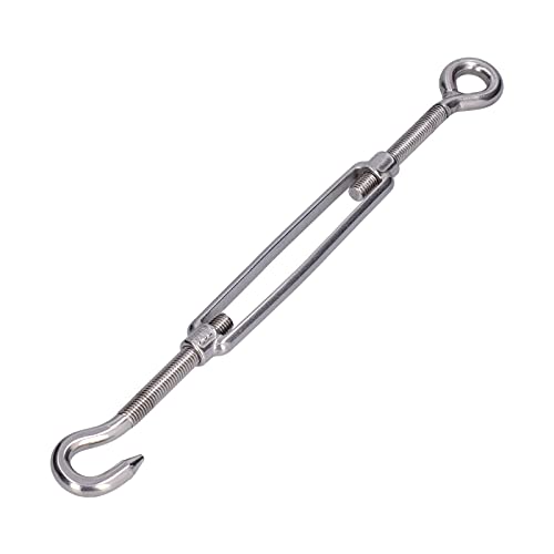 aqxreight 5Pcs Turnbuckle Hook and Eye Wire Rope Tension 304 Stainless Steel Shade Sail HardwareM6 (M6) miniatura 3