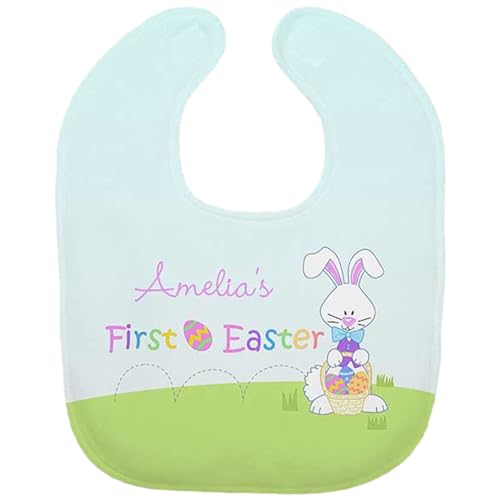 Personalization Universe Baby's First Easter Personalized Baby Bibs