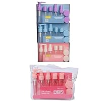 Kit Viagem com 9 Peças, Conjunto de Frascos Porta Shampoo com Necessaire Ideal para Mala e Bagagem de Mão – Porta-Shampoo Porta-Condicionador Cosméticos - Opção na Cor Branco