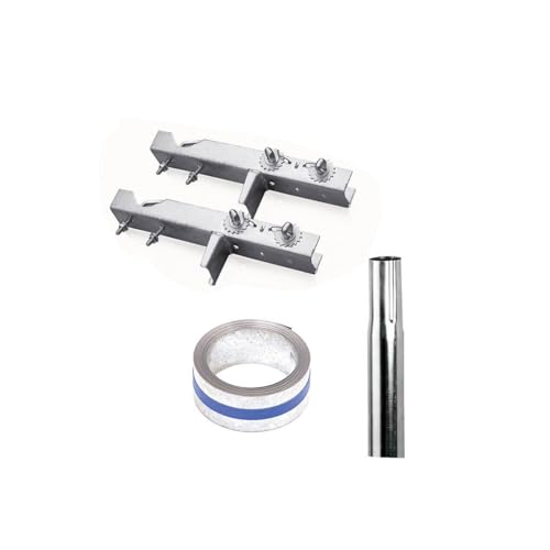 Pack cerclage cheminée double fixation feuillard galvanisé mât 0.5m