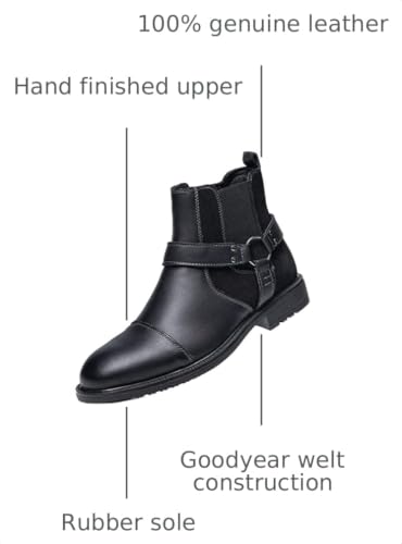 Image of Arkbird Chelsea Ankle Boots for Men Genuine Leather Oxford Casual and Formal Dress Boot