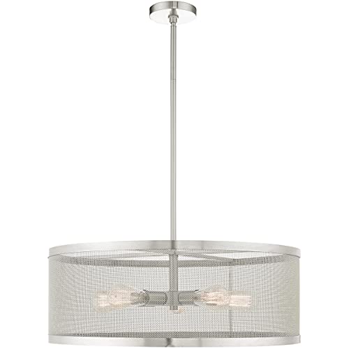 Image of Livex Lighting 5 Light Brushed Nickel Chandelier