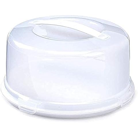 Pkge Portable Transparent Cake Carrier with Clips Cover