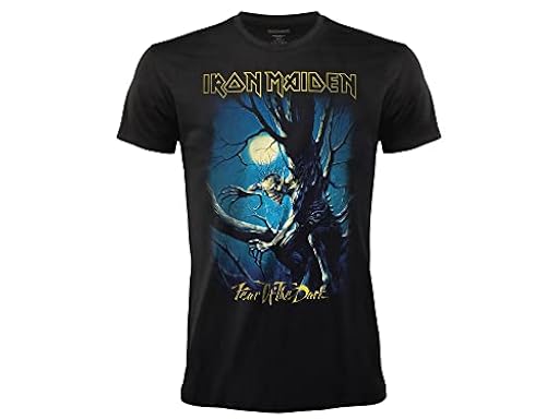 BLT DISTRIBUTION SRL Iron Maiden Fear of The Dark Camiseta Oficial de Rock Banda Negra Heavy Metal Algodón Unisex Adulto Niños Negro L | Ya disponible en tu tienda friki favorita! En mundofriki.es!