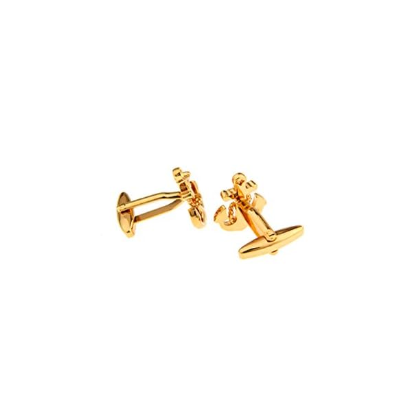 Anchor Rudder Fishing Navy Sailor Boat Sea Gold Silver Cufflinks (Gold Anchor) - Image 4
