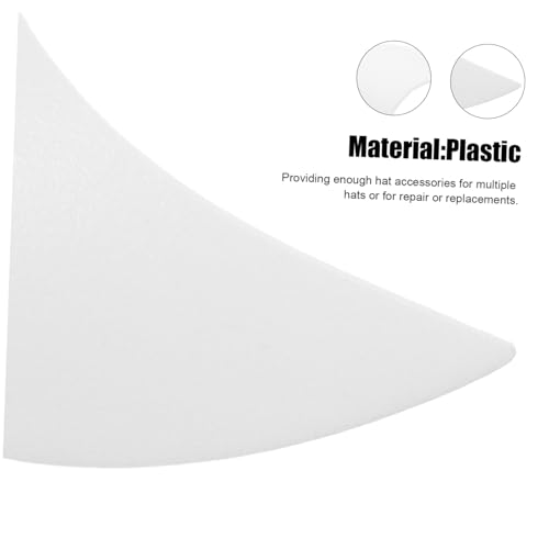 10pcs Baseball Cap Hat Shaper Inserts Plastic Hat Brim Liner for Boys and Girls White3