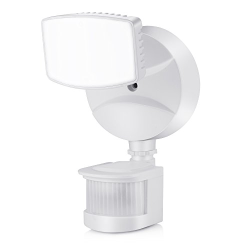 BESTTEN Outdoor LED Motion Sensor Security Light, 20W (120W Equivalent), 1400 Lumens 4100K Bright Light, 70Ft & 180° Detection Range, Adjustable Head, Waterproof, for Garage/Yard/Porch/Garden, White