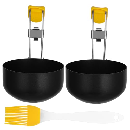 Cabilock Egg Set of 2 Nonstick and Heat Small Egg Maker for Frying Pan for and Burger