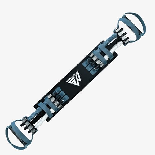 SmartWorkout - SMARTPRESS - Extenseur de Pectoraux et Dos avec Bandes de Résistance réglable jusqu'à 80 Kilos - 6 Élastiques de Musculation Courts avec...