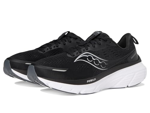 saucony メンズ ガイド 18, ブラック/ホワイト, 13 Wide